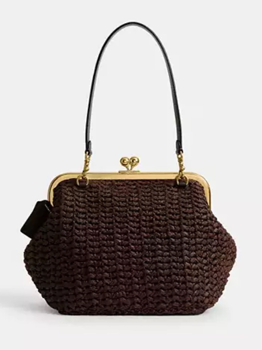 Coach Kisslock Frame Bag 27 in Brass/Maple